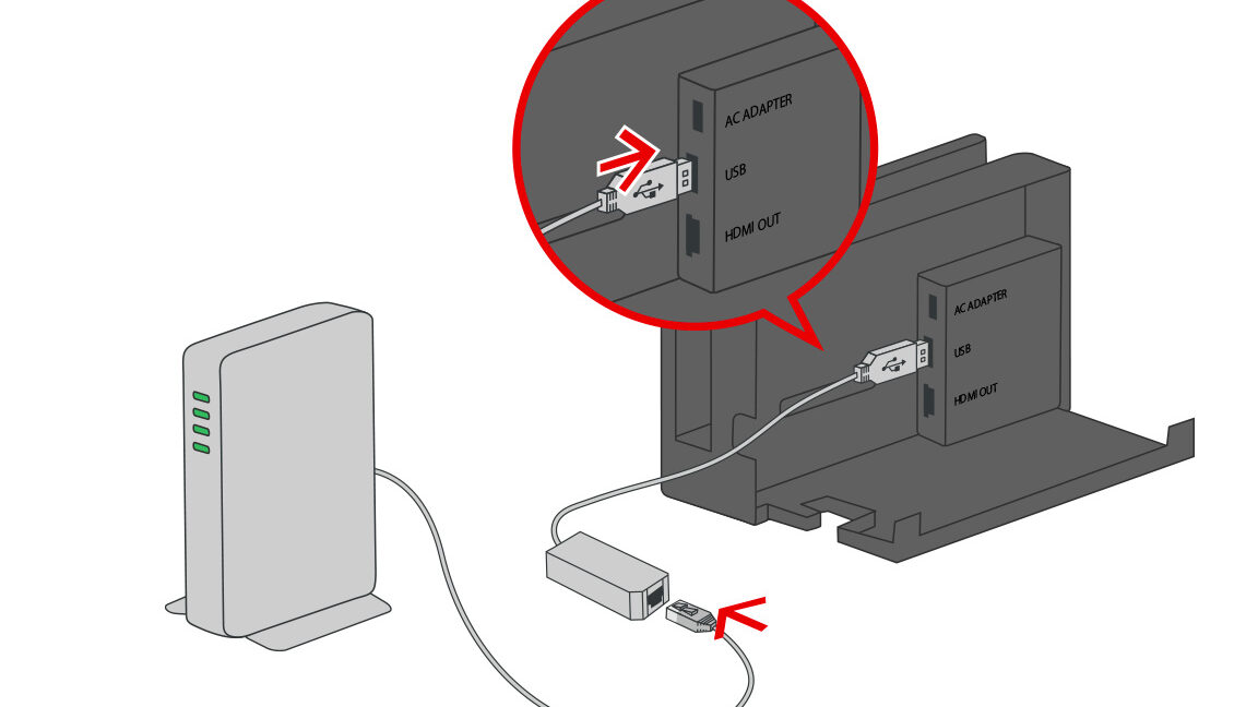 Nintendo Switchで有線LAN接続を使う方法