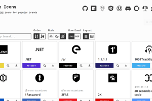 いろんなWEBサービスなどのSVGアイコンをダウンロードできる「Simple Icons」