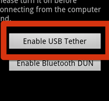 PdaNetでテザリング。の設定方法(Mac + USB)
