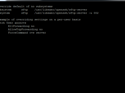 SFTP serverのumaskを設定する方法